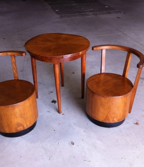 Small table with two armcahirs 1940’s
