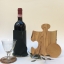 Olive wood and leather bottle holder Jane Harman Restorer Firenze