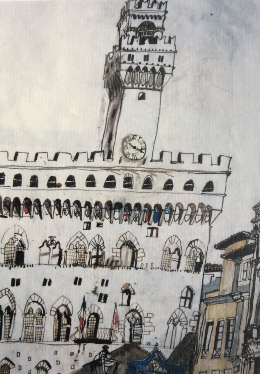 Palazzo Vecchio (stampa) Jane Harman conservazione e restauro mobili a Firenze