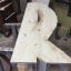 Extra large size wooden letters Jane Harman Restorer Firenze