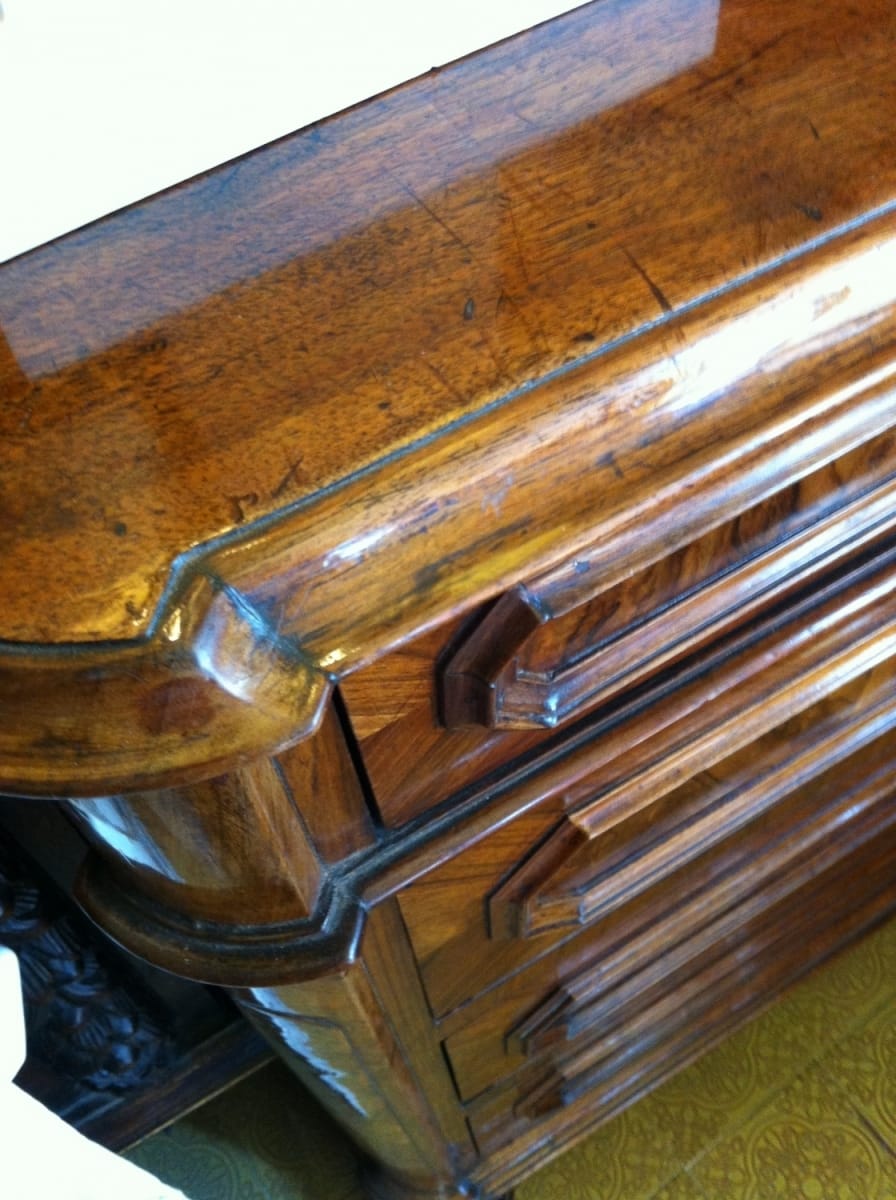 Walnut chest of drawers Jane Harman storage and furniture restoration in Florence